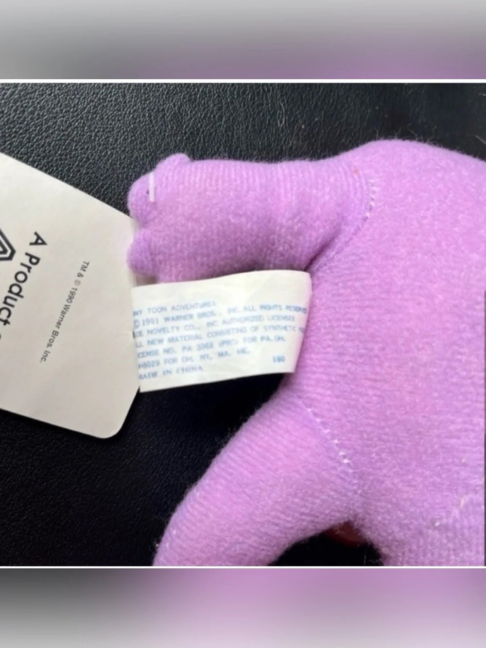 Tiny Toon Adventures Dizzy Devil 1990s Tazmanian Devil Purple Plush